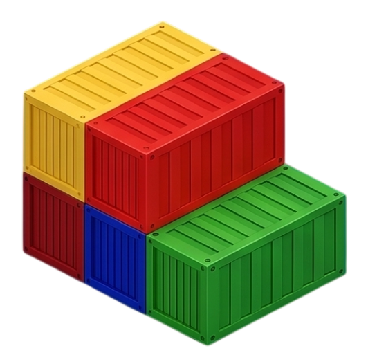 Container 3D xếp chồng